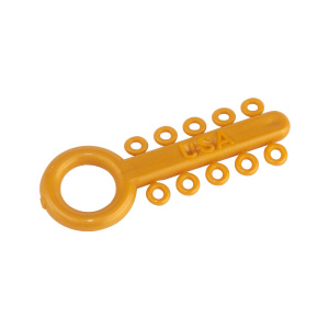 Лигатура LIGATURE TIES эластичная, модуль 10 колец, красно-жёлтый