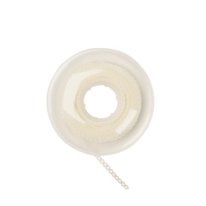 Цепочка эластичная С КОРОТКИМ ШАГОМ, Жемчужный / White Pearl, в катушке