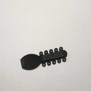 Лигатура эластичная "дерево" MINI, модуль 10 колец, BLACK / ЧЕРНЫЙ