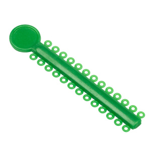 Лигатура эластичная, модуль 26 кольца, Жемчужно травянисто-зеленый / Grassgreen Pearl
