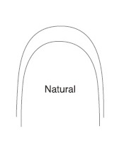 Дуга стальная, NATURAL, прямоугольная .016"х.016" ВЧ