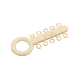 Лигатура LIGATURE TIES эластичная, модуль 10 колец, ЦВЕТ ЗУБА