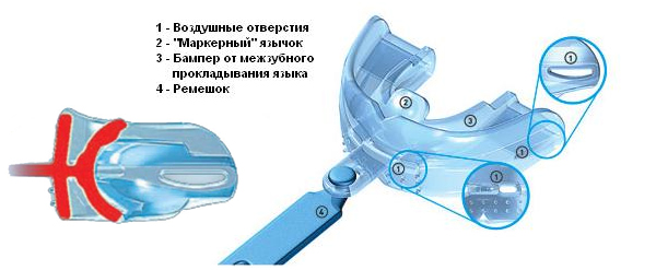 Ортодонтический трейнер Инфант T4Кi (=>MYOBRACE J2 Medium) (от 2 до 5 лет), жесткий, голубой, MRC