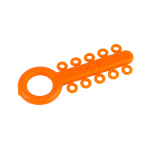 Лигатура LIGATURE TIES эластичная, модуль 10 колец, оранжевый
