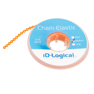 Цепочка CHAIN ELASTICS эласт. СО СРЕДНИМ ШАГОМ (3,8 мм), Оранжевый / Orange, в катушке 4,5 м