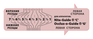 Линейка розовая для определения размера Nite-Guide, Occlus-o-Guide, Softee корректоров, ORTHO-TAIN
