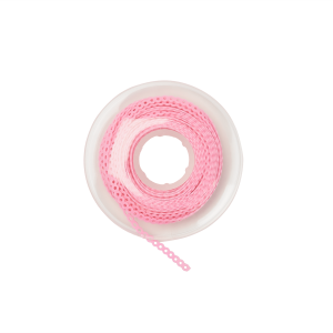 Цепочка эластичная С КОРОТКИМ ШАГОМ, Нежно-розовый / Baby Pink, в катушке