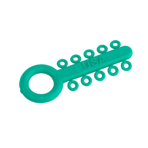 Лигатура LIGATURE TIES эластичная, модуль 10 колец, бирюзовый