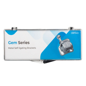 НАБОР брекетов GEM SERIES METAL .022 MEDIUM TORQUE С КР. на ВЧ 3. 4. 5/ НЧ БЕЗ КР., 20 шт