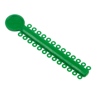 Лигатура эластичная, модуль 26 кольца, Зеленый / Green