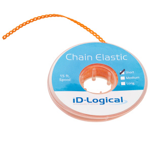 Цепочка CHAIN ELASTICS эласт. БЕЗ ШАГА (2,5 мм), Оранжевый / Orange, в катушке 4,5 м