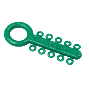 Лигатура LIGATURE TIES эластичная, модуль 10 колец, блестящий зелёный