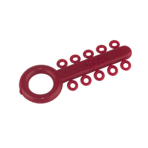 Лигатура LIGATURE TIES эластичная, модуль 10 колец, бордовый