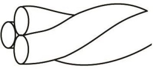 Дуга SS twisted straight wire плетеная 3-жильная, .0155", отрезок 35,5 см, без инд. упак., IOS