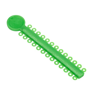 Лигатура эластичная, модуль 26 кольца, Жемчужно нежно зеленый  / Tender Green Pearl