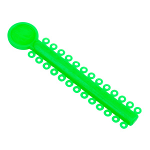 Лигатура эластичная, модуль 26 кольца, Неоново-зеленый / Neon Green