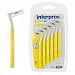 Межзубные ёршики INTERPROX PLUS, 6 шт. Mini (1.1 - 1.4 mm) (желтый), жесткая ручка, угол 90°