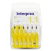 Межзубные ёршики INTERPROX, 6шт. Mini (1.1mm)(желтый), мягкая ручка, две точки изгиба на 360°