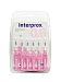 Межзубные ёршики INTERPROX, 6 шт. Nano (0.6mm) (розовый), мягкая ручка, две точки изгиба на 360°