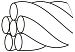 Дуга SS twisted straight wire плетеная 6-жильная, .0155", отрезок 35,5 см, без инд. упак., IOS
