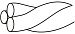 Дуга SS twisted straight wire плетеная 3-жильная, .0195", отрезок 35,5 см, без инд. упак., IOS