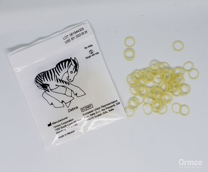 Эластичная тяга Zoo 5/16" - 4,5 oz "ЗЕБРА" - "ZEBRA" (сильная), 100 шт в упаковке