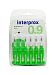 Межзубные ёршики INTERPROX, 6шт. Micro (0.9mm)(зеленый), мягкая ручка, две точки изгиба на 360°