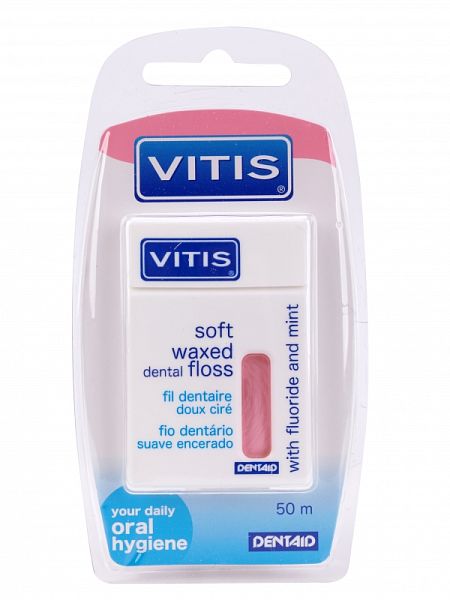 Флосс межзубный VITIS WAXED DENTAL FLOSS вощеная с мятным вкусом