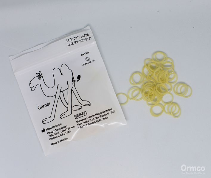 Эластичная тяга Zoo 3/8" - 4,5 oz "ВЕРБЛЮД" - "CAMEL" (сильная), 100 шт в упаковке