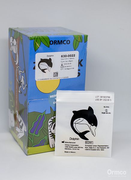 Эластичная тяга Zoo 5/16" - 3 oz "ДЕЛЬФИН" - "DOLPHIN" (средняя), 100 шт в упаковке